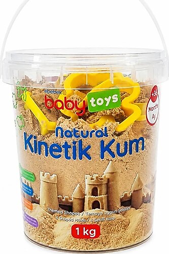 شن بازی جادویی (کینتیک سند) Baby Toys مدل Natural Kinetic Sand وزن 1 کیلوگرم وارداتی ترک مناسب بالای 36 ماه