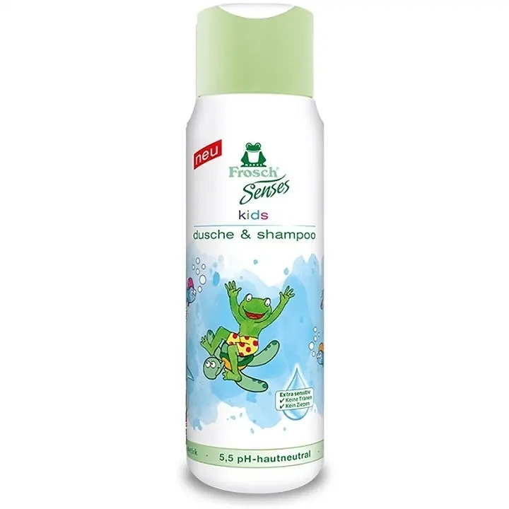 شامپو سر و بدن گیاهی ضدحساسیت کودک فروش بی بی آلمان حجم 300میل frosch sensitive انقضا (12 ماه پس از باز شدن)