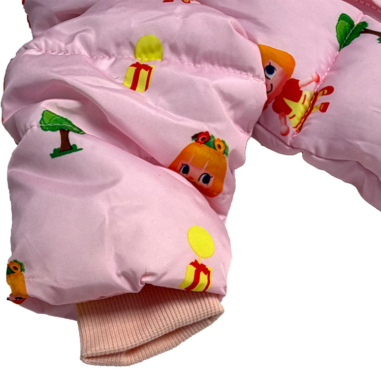 کاپشن سرهمی دخترانه کلاه دار برند مادرز بیبی بیر Mother's babybear طرح عروسک