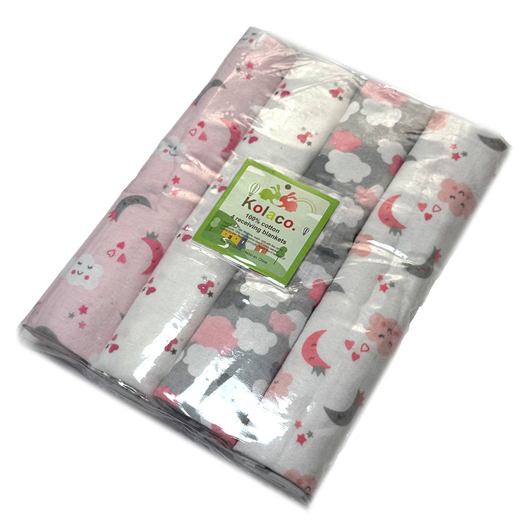 ست ۴ تکه خشککن نوزاد Kolaco سایز بزرگ مدل Receiving Blankets