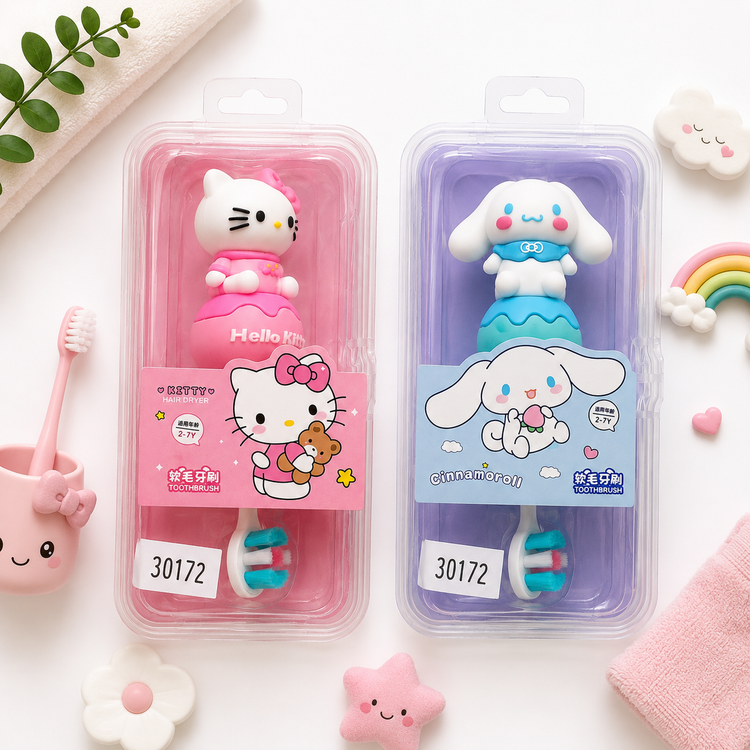 مسواک کودک طرح Hello Kitty و Cinnamoroll
