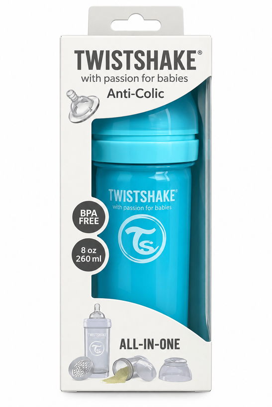 شیشه شیر ضدنفخ تویستشیک Twistshake Anti-Colic حجم 260 میلیلیتر