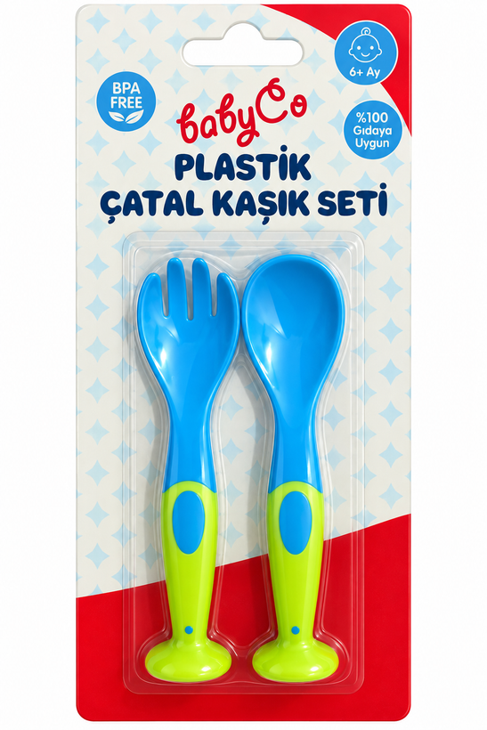 ست قاشق و چنگال کودک BabyCo مناسب ۶ ماه به بالا