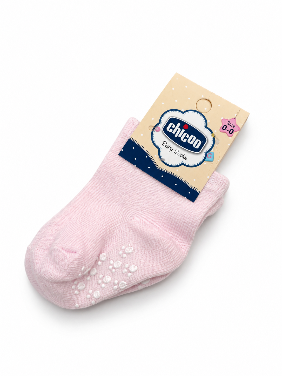 جوراب نوزادی استپدار Chicco صورتی