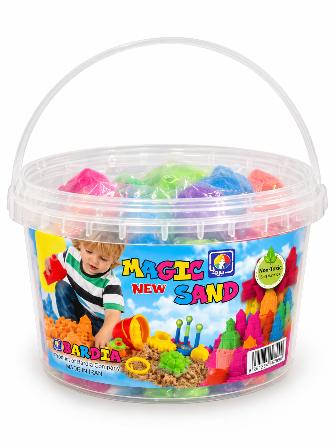 شن جادویی کودک سطلی بردیا Magic Sand