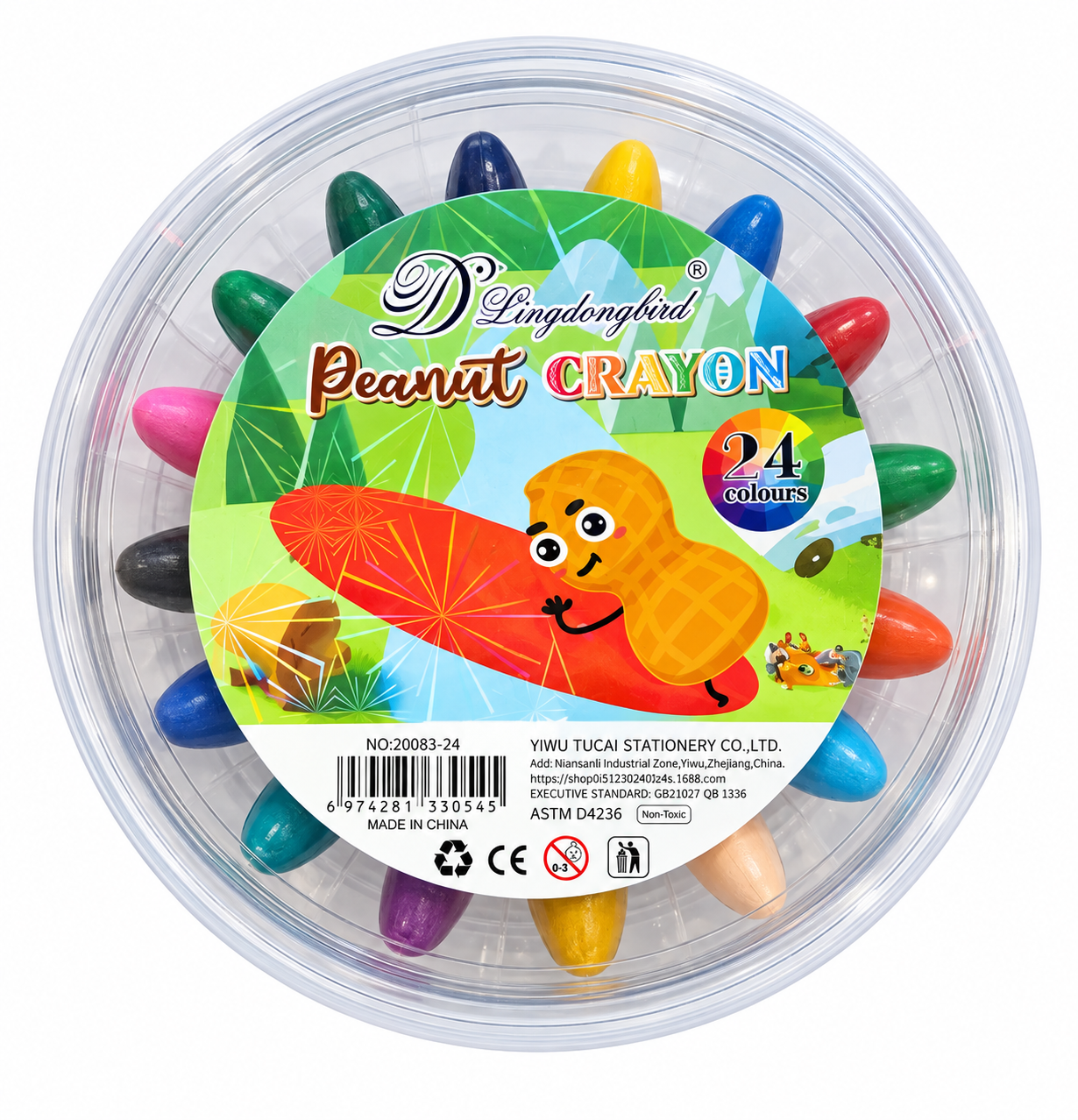 مداد شمعی پاستلی کودک Peanut Crayon مدل بادامزمینی – ۱۲ و ۲۴ رنگ